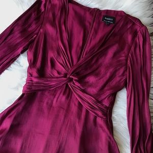 Bardot Burgundy Dress